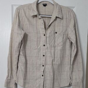 Patagonia Beige and Pink Checkered Shirt